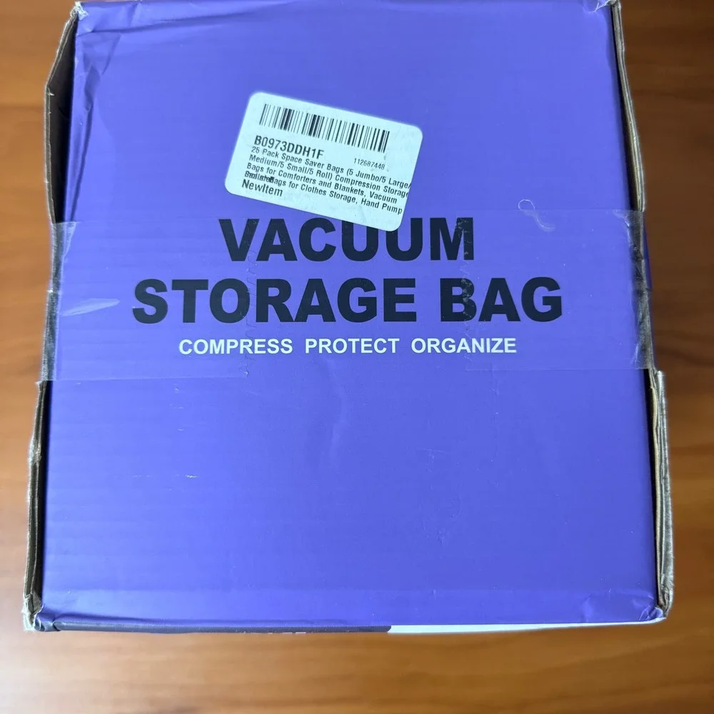 Cozy Essential 25 Pack Vacuum Storage Bags Combo with Hand Pump CZ-25 New